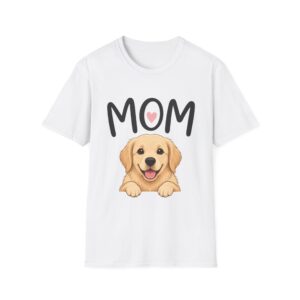 Mom Shirt | Cute Golden Retriever Puppy Graphic Tee (Heart Accent)