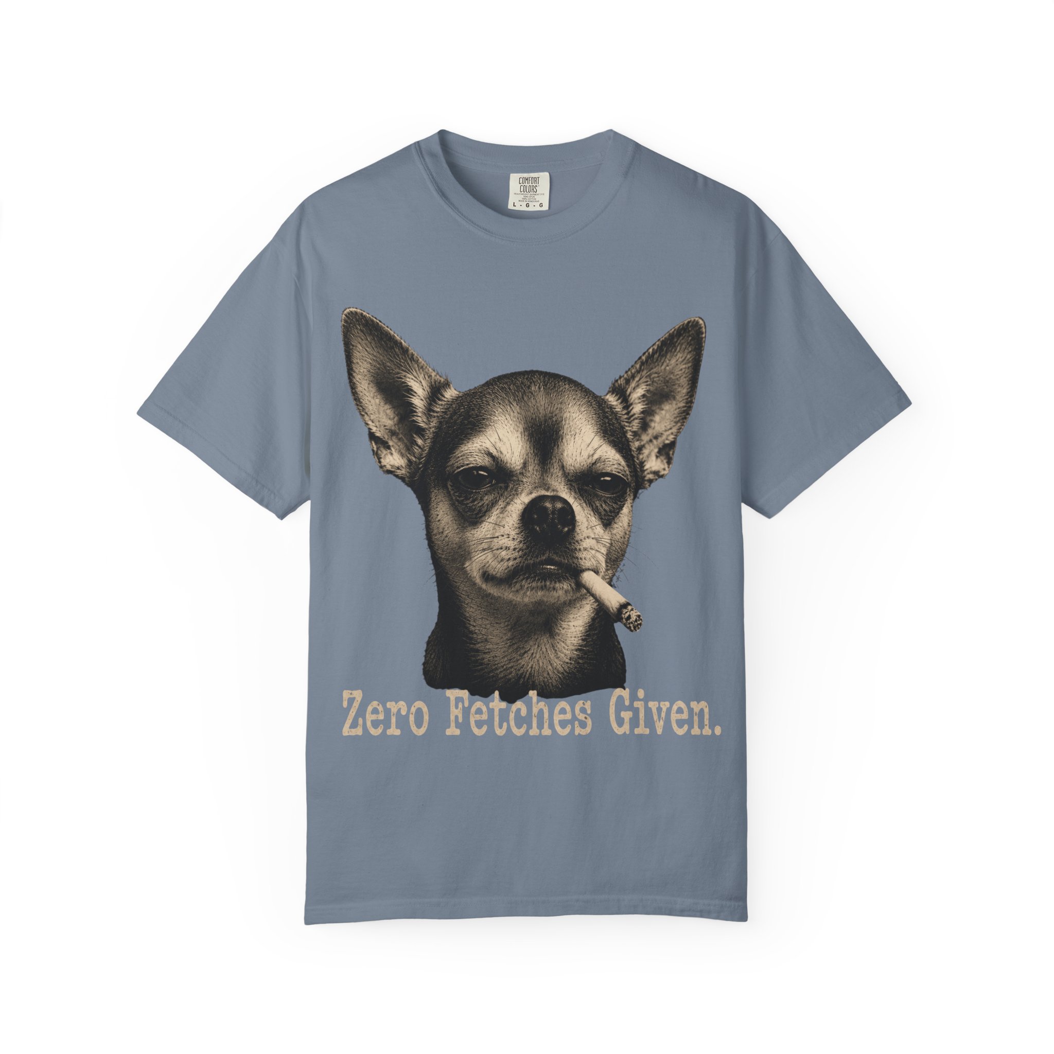 Zero Fetches Given Chihuahua T-Shirt | Frost-Covered Dog Portrait - Image 33