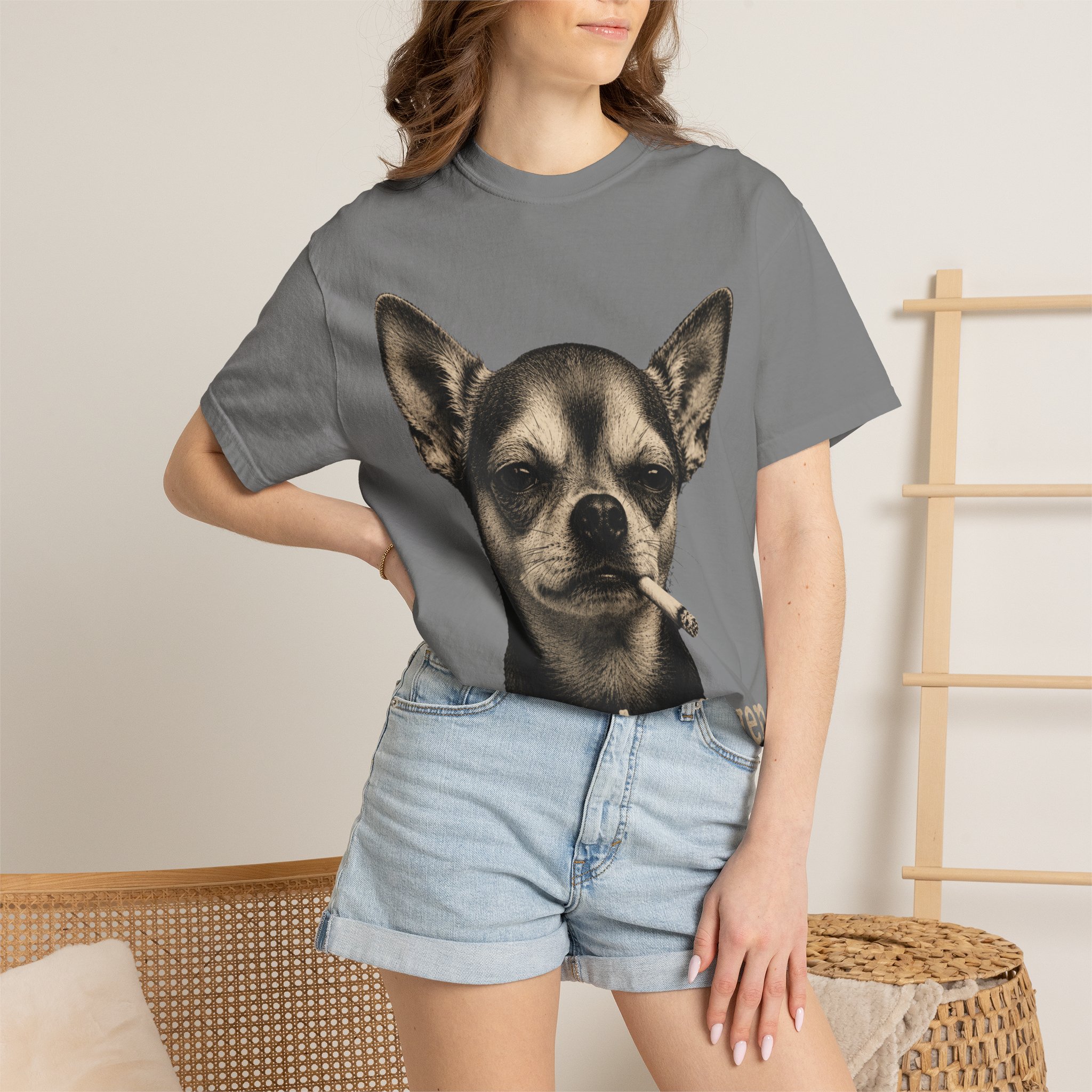 Zero Fetches Given Chihuahua T-Shirt | Frost-Covered Dog Portrait - Image 16