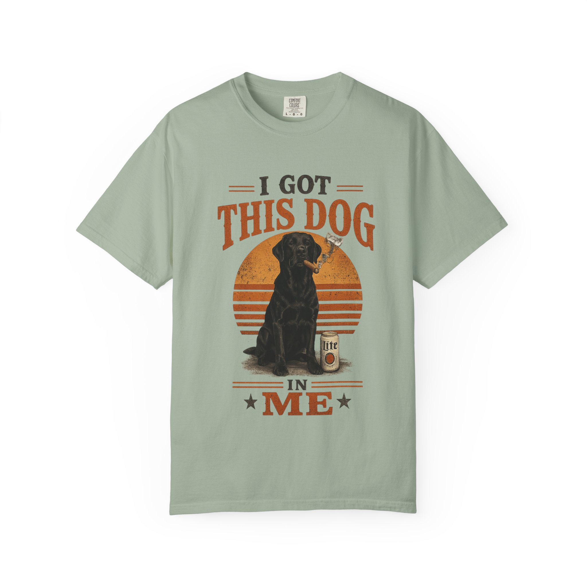 Got This Dog In Me Black Lab Smoking a Cigar T-shirt | Confidence Graphic - Image 8