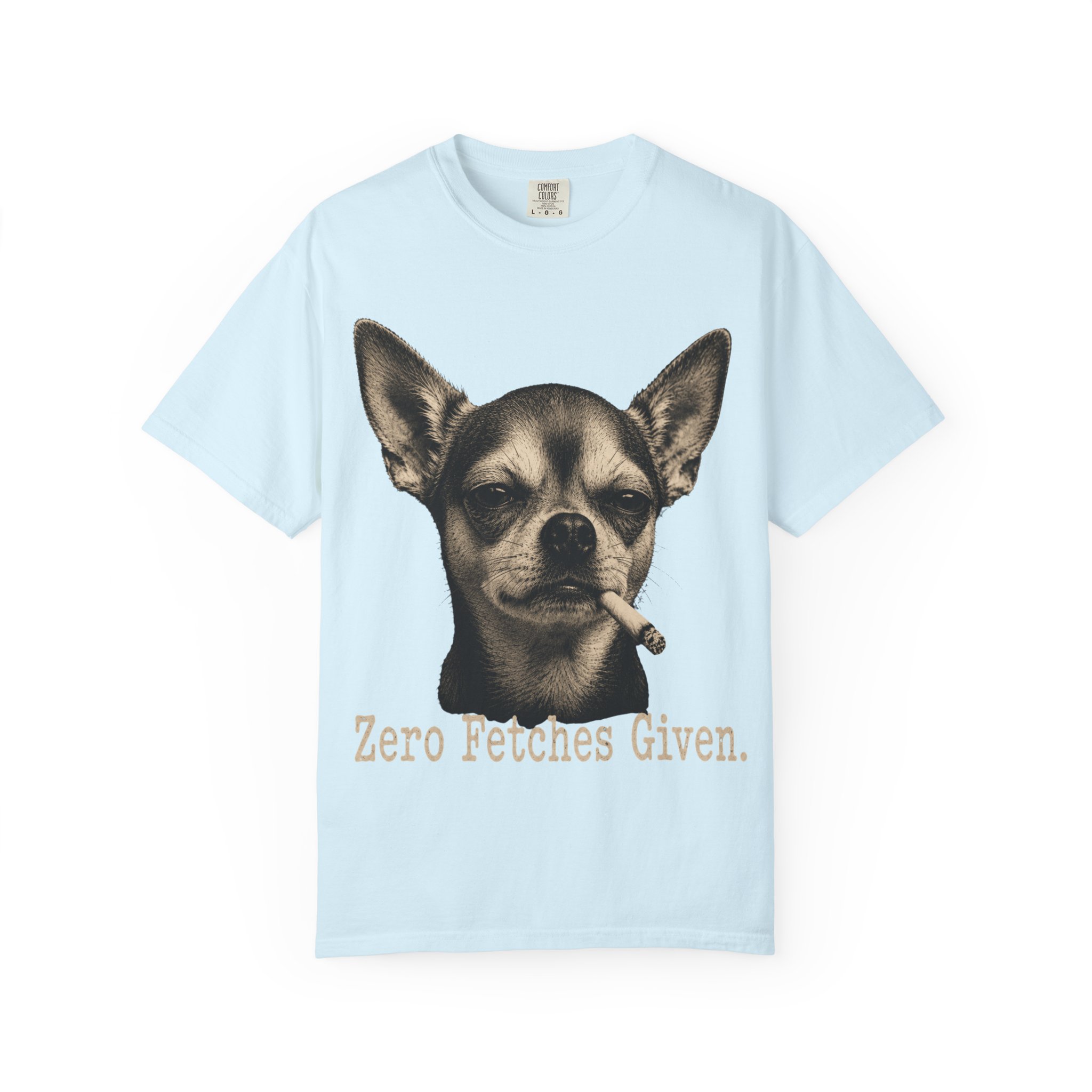 Zero Fetches Given Chihuahua T-Shirt | Frost-Covered Dog Portrait - Image 29