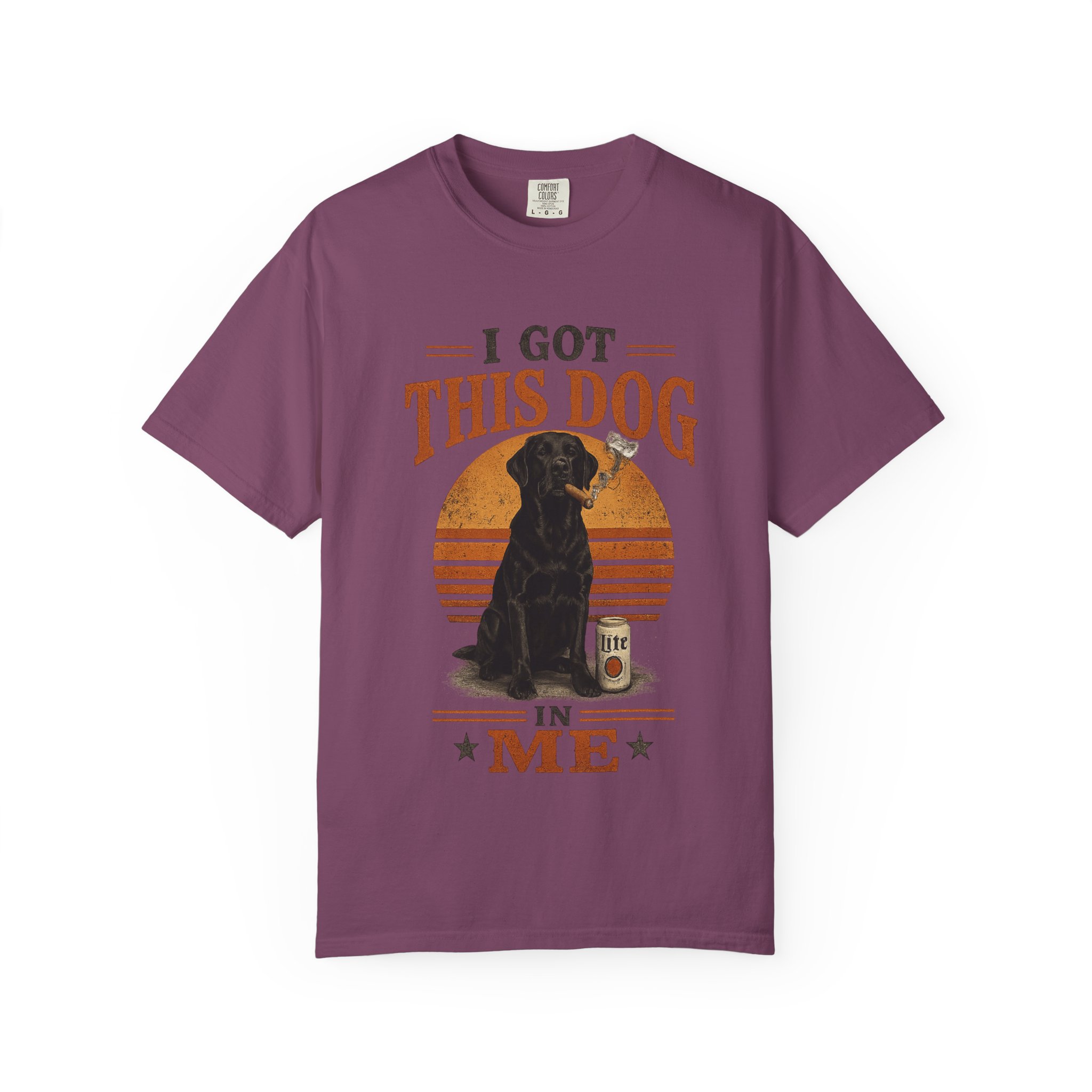 Got This Dog In Me Black Lab Smoking a Cigar T-shirt | Confidence Graphic - Image 20