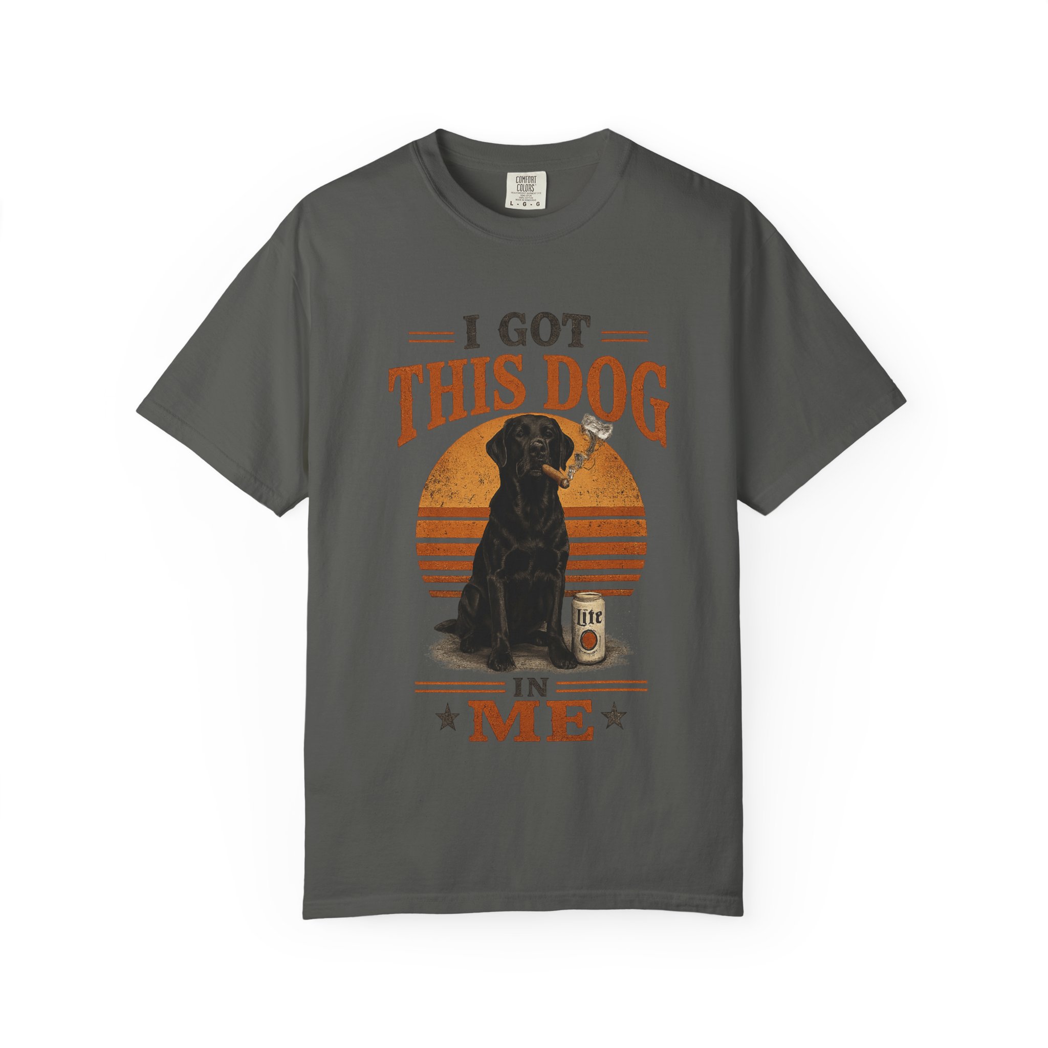 Got This Dog In Me Black Lab Smoking a Cigar T-shirt | Confidence Graphic - Image 6
