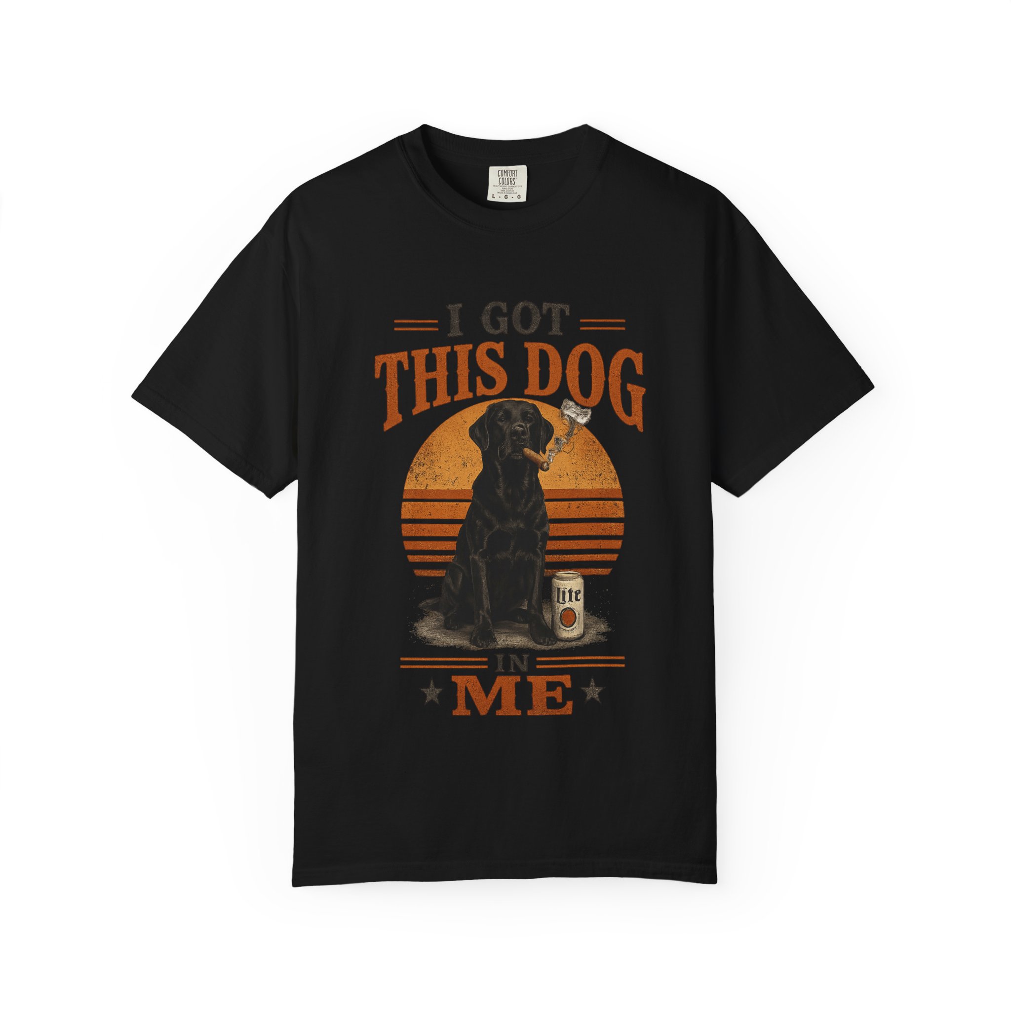 Got This Dog In Me Black Lab Smoking a Cigar T-shirt | Confidence Graphic - Image 15