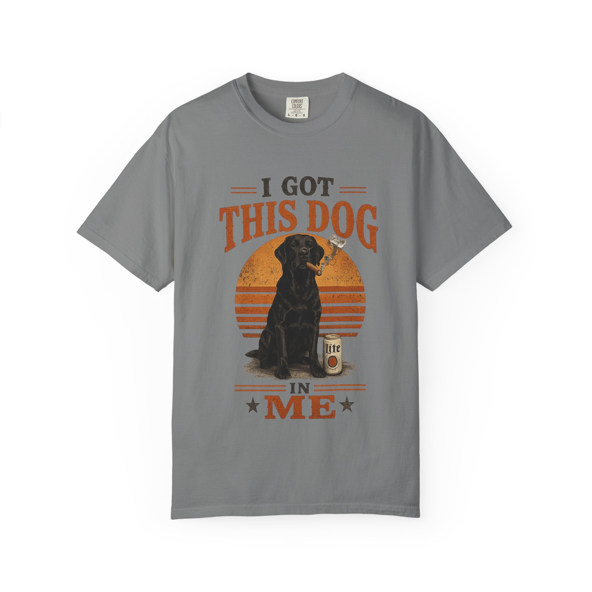 Got This Dog In Me Black Lab Smoking a Cigar T-shirt | Confidence Graphic - Image 7