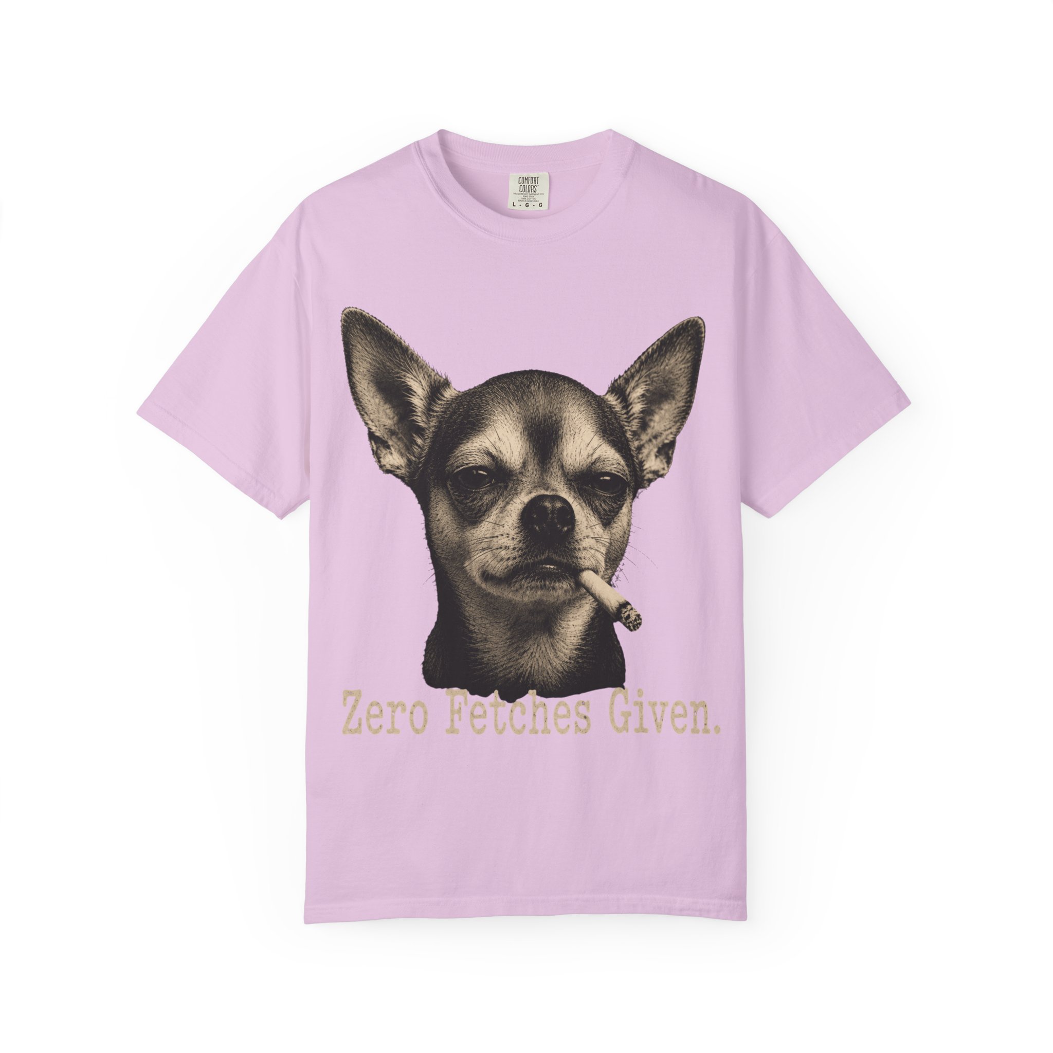 Zero Fetches Given Chihuahua T-Shirt | Frost-Covered Dog Portrait - Image 49
