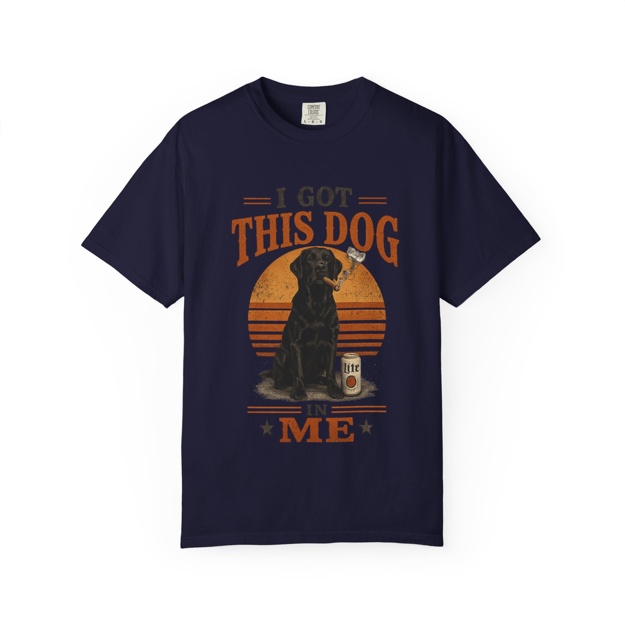Got This Dog In Me Black Lab Smoking a Cigar T-shirt | Confidence Graphic - Image 14