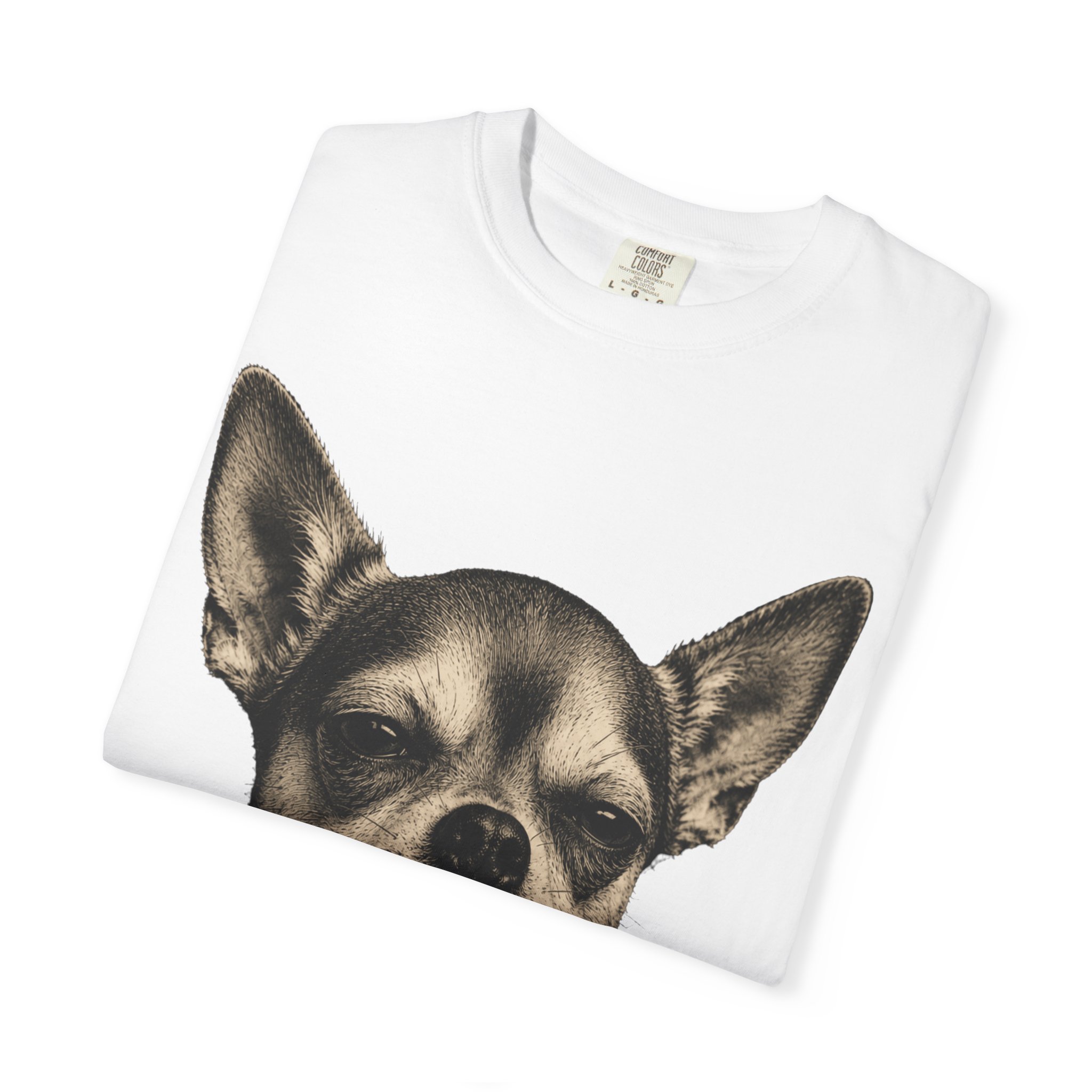 Zero Fetches Given Chihuahua T-Shirt | Frost-Covered Dog Portrait - Image 4