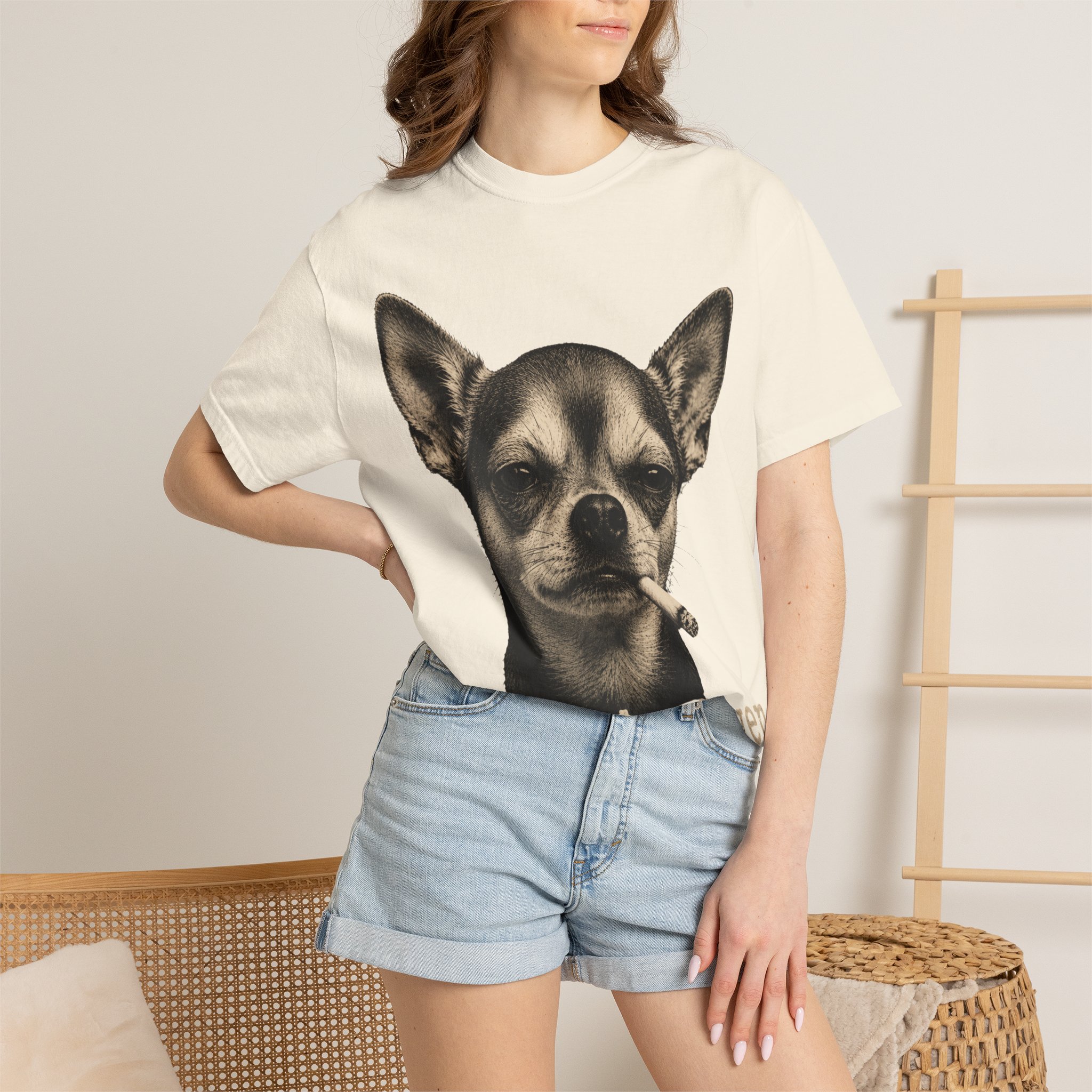 Zero Fetches Given Chihuahua T-Shirt | Frost-Covered Dog Portrait - Image 8