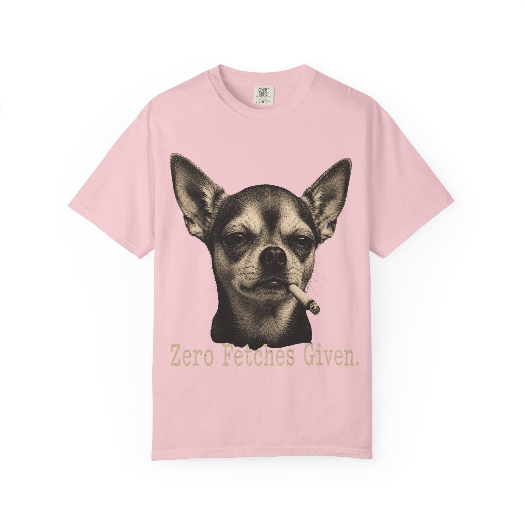 Zero Fetches Given Chihuahua T-Shirt | Frost-Covered Dog Portrait - Image 53