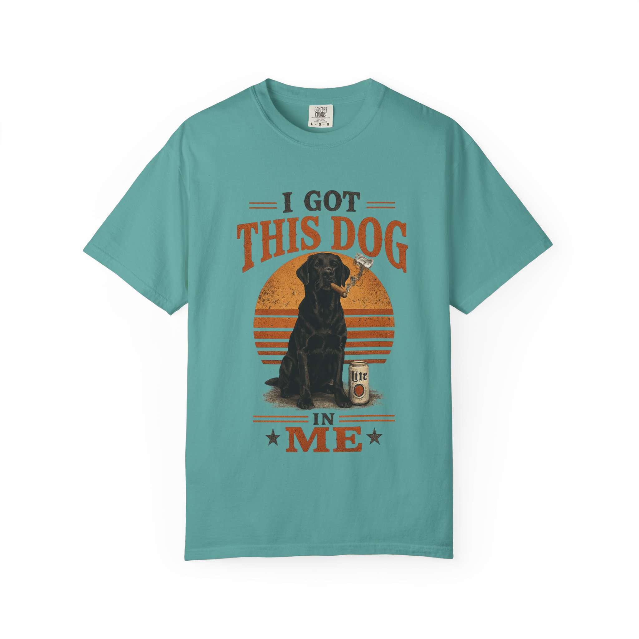 Got This Dog In Me Black Lab Smoking a Cigar T-shirt | Confidence Graphic - Image 10