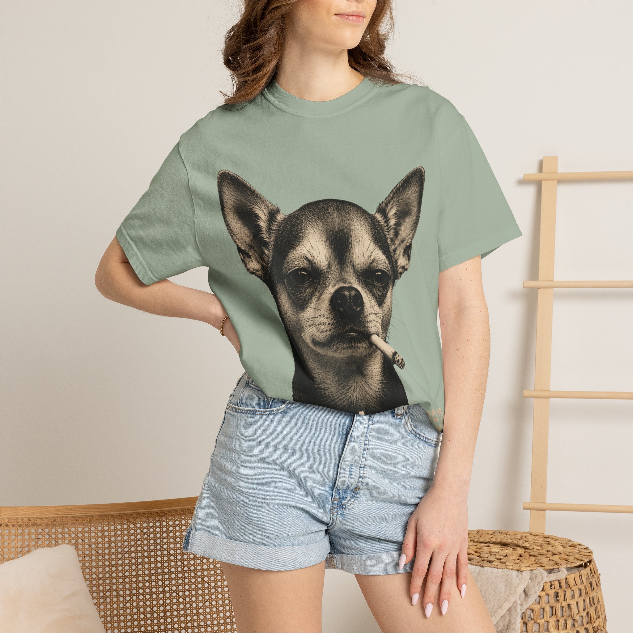 Zero Fetches Given Chihuahua T-Shirt | Frost-Covered Dog Portrait - Image 20