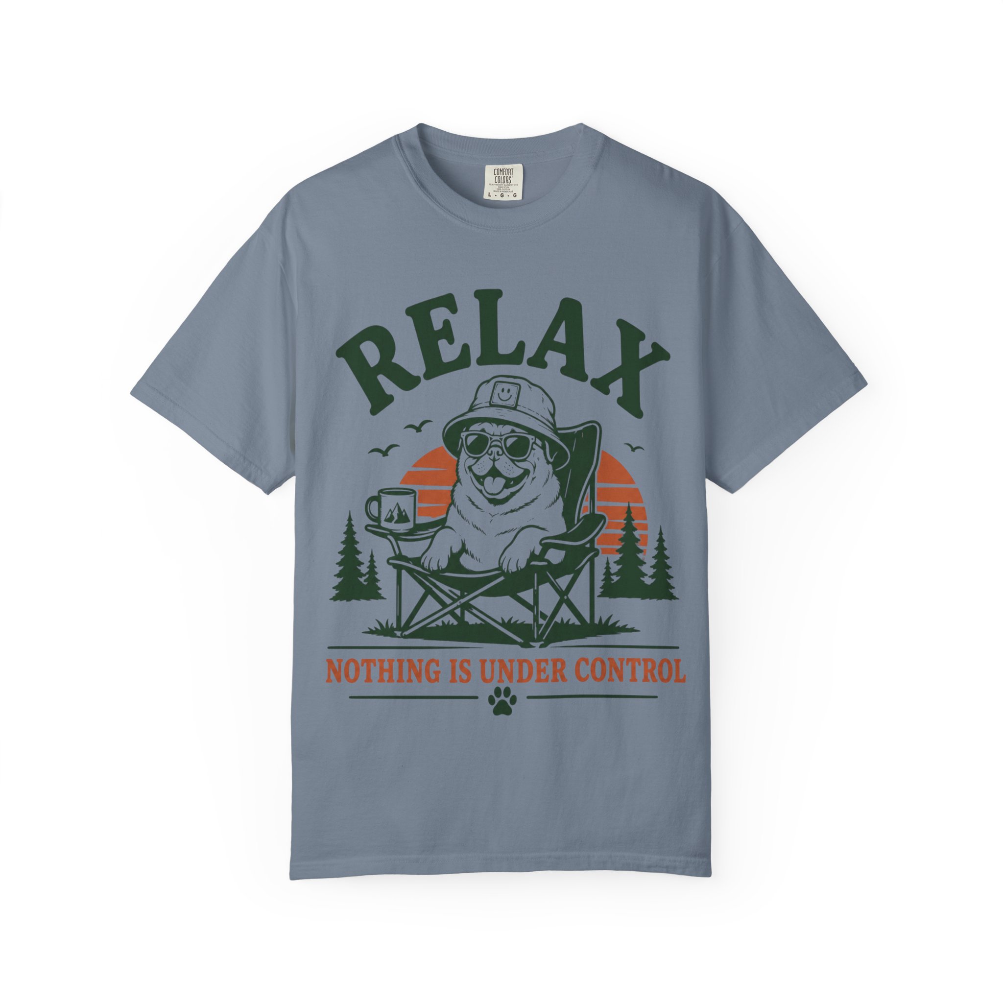 Relax Nothing Is Under Control Pug Camping T-Shirt – Funny Dog Lover Vintage Outdoor Graphic Tee - Image 6
